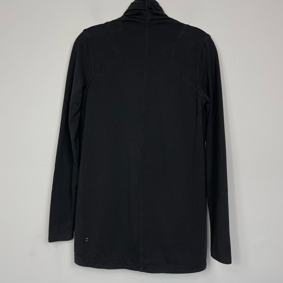 Lululemon Rulu Rally Wrap Black 6 Jacket Cardigan Sweater Snap Button Closure - Picture 7 of 16